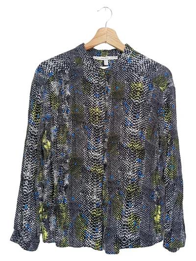 & OTHER STORIES Bluse Damen 34/XS Mehrfarbig Tierdruck Modern Viskose Langarm
