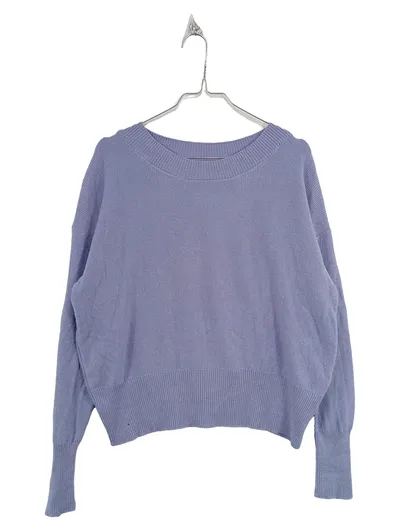 Someday Damen Pullover Gr. 38 M Lila Viskose Wolle Kaschmir Strick Casual Basic