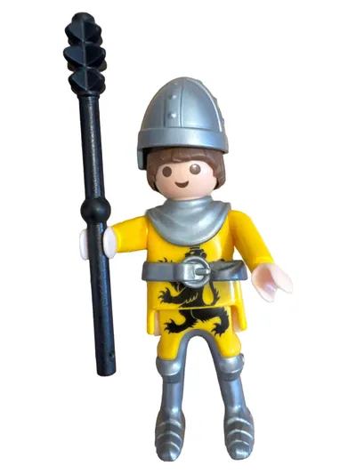 Playmobil Ritter Figur mit Streitkolben gelb Kinder Spielfigur