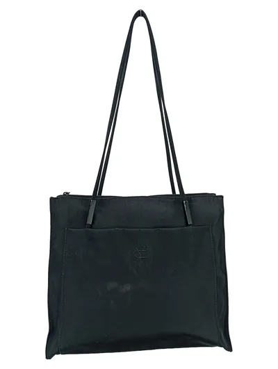 YVES CARREAUX Henkeltasche Damen Schwarz Vintage Elegant Schultertasche