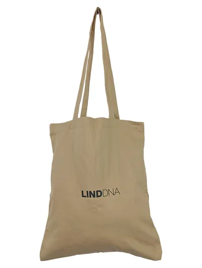 LINDAM Henkeltasche Damen Beige Stoffbeutel Shopper Casual 38x41cm