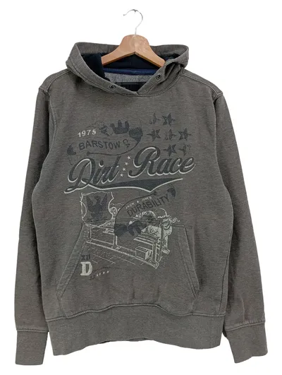 JACK & JONES Herren Kapuzenpullover Hoodie Grau Gr. 48/M Streetwear Grafisch