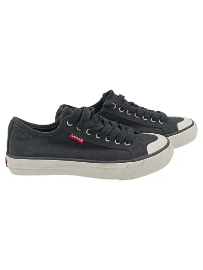 Levi's Sneaker Low Damen Gr. 36 Schwarz Canvas Schnürschuh