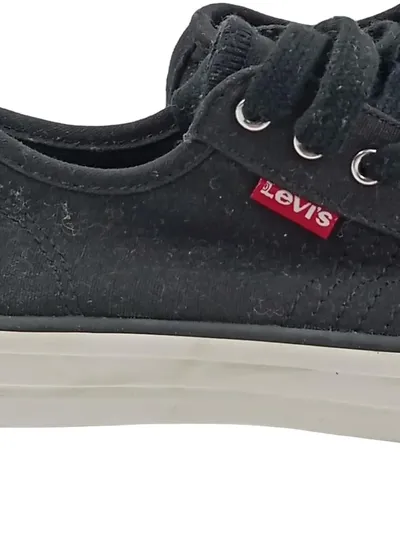 Levi's Sneaker Low Damen Gr. 36 Schwarz Canvas Schnürschuh