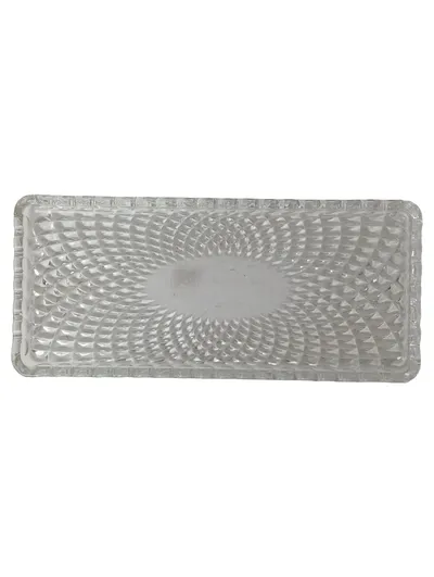 WALTHER GLAS Servierplatte Modern Kristallglas Transparent 34x15cm Platte