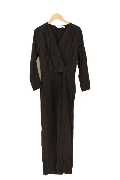 & OTHER STORIES Jumpsuit Damen Gr. 38/M Schwarz Elegant Vintage Viskose