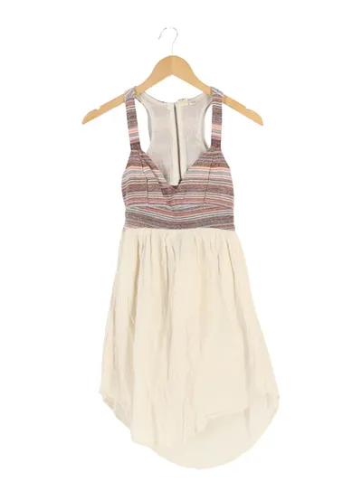 ROXY Damen Freizeitkleid Gr. 34/XS Mehrfarbig Gestreift Casual Sommerkleid