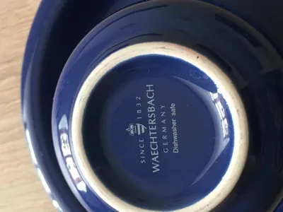 Waechtersbach Tasse Untertasse Set Keramik Blau 9cm Basic Alltag