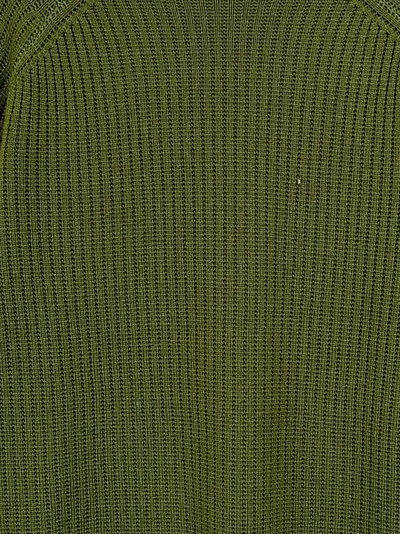Walbusch Herren Strickpullover Gr. 56 Oliv Merinowolle Rippstrick