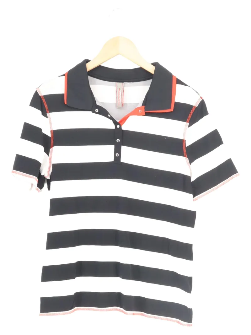 CANYON WOMEN SPORTS Poloshirt Damen Einheitsgröße Gestreift Schwarz 1