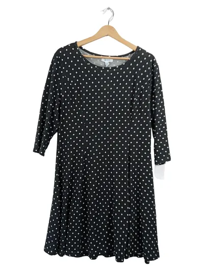 Blue Vanilla Damen Kleid Polka Dots Schwarz Weiß Gr. 44/XXL A-Linie