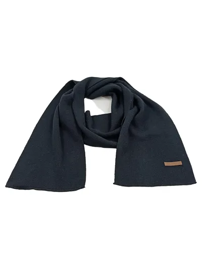 NORMANI Herren Schal Schwarz Casual Wolle Polyester