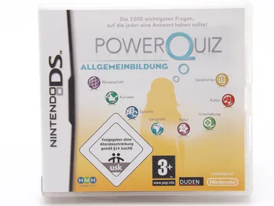 HMH Power Quiz Allgemeinbildung Nintendo DS Lernspiel Duden 2300 Fragen