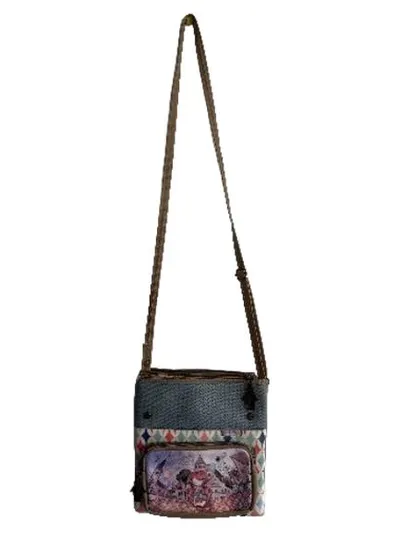 Sweet & Candy Damen Umhängetasche Crossbody Mosaik Muster Mehrfarbig Rosa