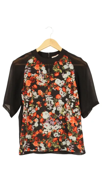 BCBGENERATION Damen Bluse 34/XS Schwarz Floral Casual Modern