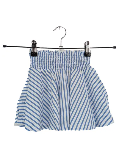 HAPPY GIRLS Kinder Faltenrock Gr. 98 Blau Weiß Gestreift Vintage Preppy