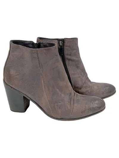 GHOST Damen Stiefelette Gr. 38 Grau Vintage Elegant Klassisch Reißverschluss
