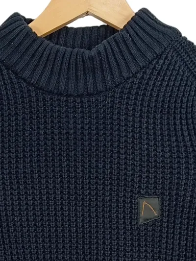 CHASIN' Herren Pullover Strick M/48 Wolle Blau Casual Herbst Winter Logo