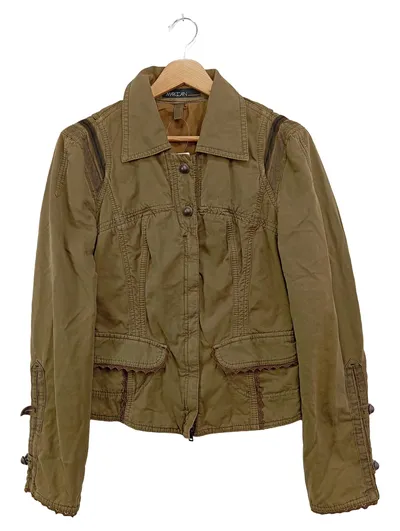 MARC CAIN Leichte Jacke Damen Gr. 36/S Braun Baumwolle Casual