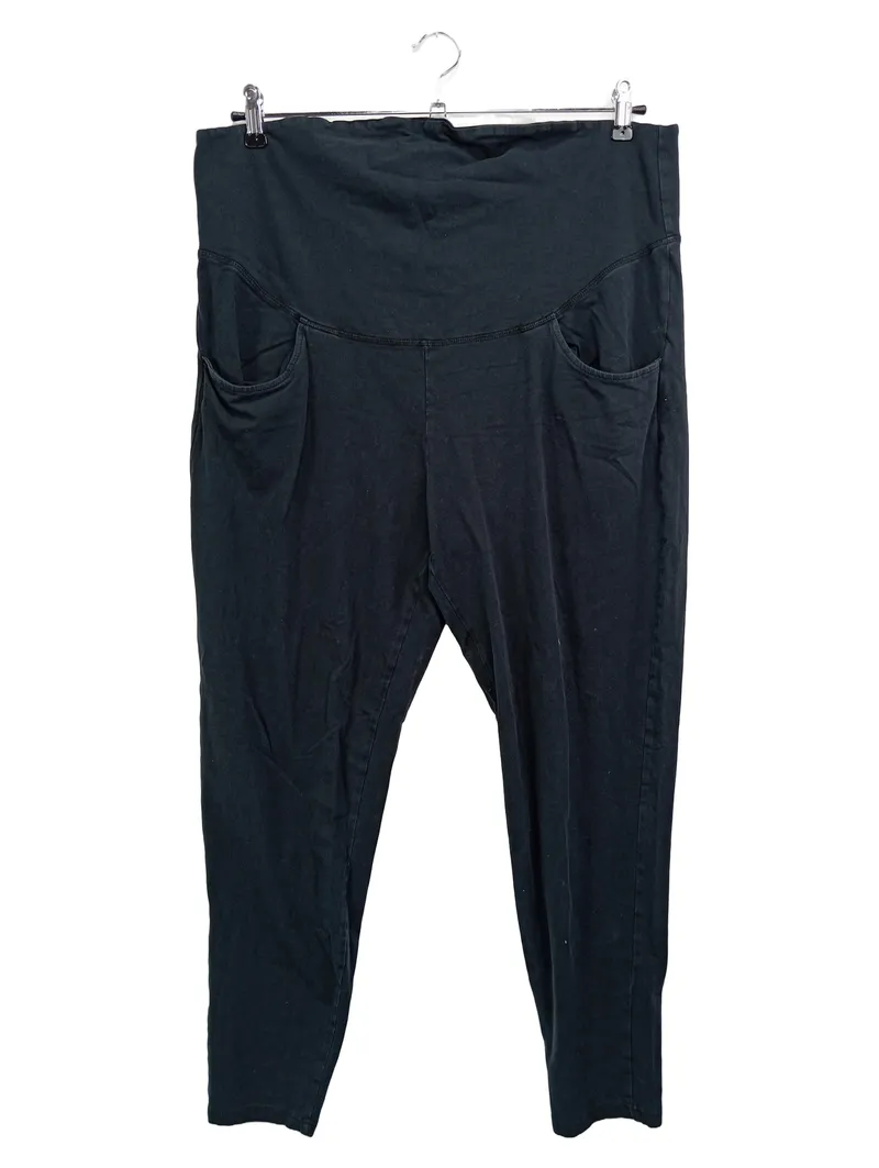 ULLA POPKEN Umstandshose Damen 46/48 Schwarz Casual Baumwolle 1