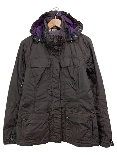 GASTROBACK Damen Winterjacke Gr. 40/L Braun Outdoor Steppjacke mit Kapuze