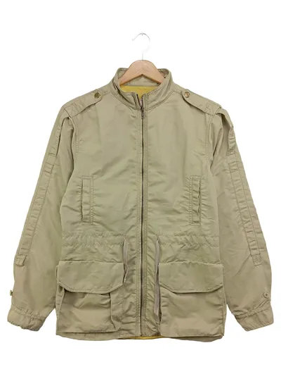 CLOSED Damen Outdoorjacke Gr. 40/M Beige Vintage Streetwear Übergangsjacke
