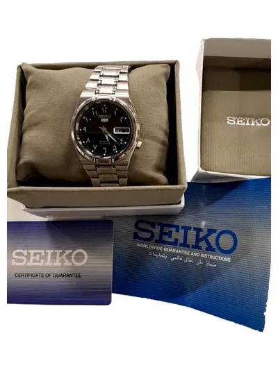 Seiko 5 Automatik Herren Armbanduhr Silber Klassisch Business 3.5cm