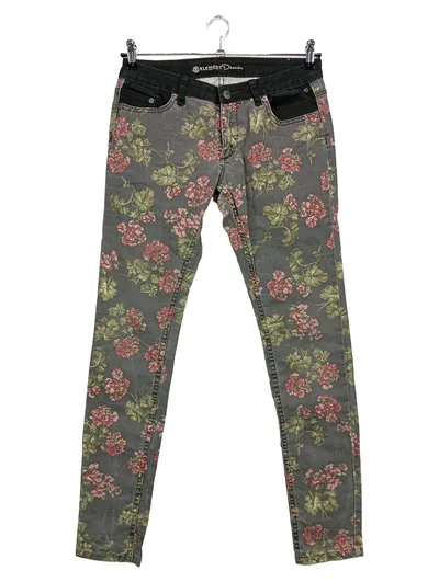 ELEMENT Damen Jeans Slim Fit W29/38 Grau Florales Muster Feminin