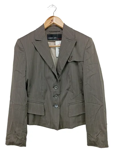 MARC CAIN Damen Blazer 34;XS Grau Gestreift Elegant Business