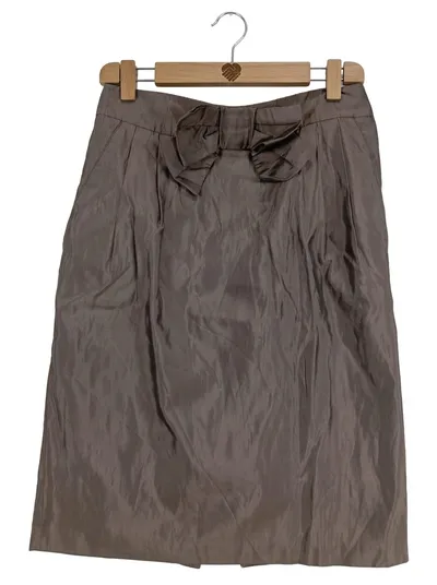 BLUMARINE Bleistiftrock Damen 36/S Braun Elegant Schleife Midirock