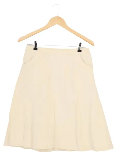 CYRILLUS Damen A-Linienrock Gr. 40/L Beige Klassischer Midirock Baumwolle