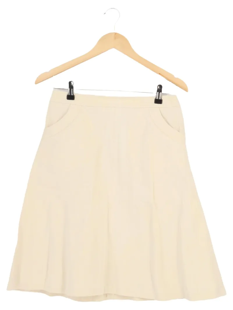 CYRILLUS Damen A-Linienrock Gr. 40/L Beige Klassischer Midirock Baumwolle 1
