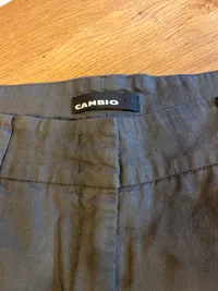 CAMBIO Damen Stoffhose Leinenhose Oliv Gr. 38 M Casual Elegant 4