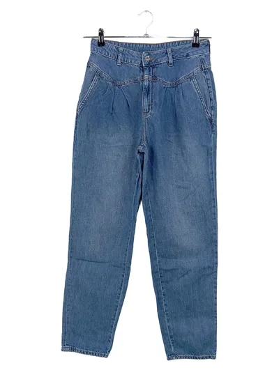 LIU JO Damen Jeans Wide Fit Gr. 36 Blau High Waist Casual Denim Hose