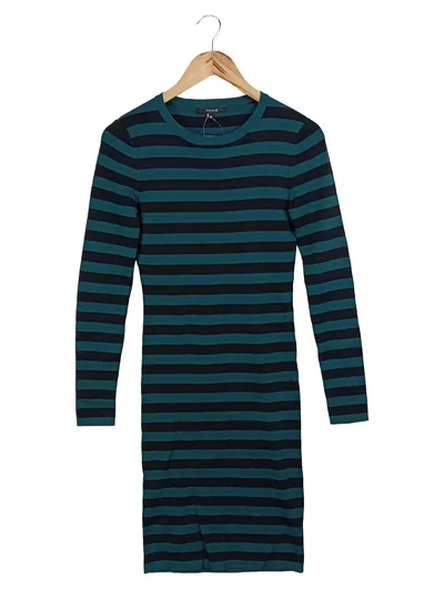 NIKKIE Damen Strickkleid Gr. 36/S Petrol Gestreift Modern Elegant