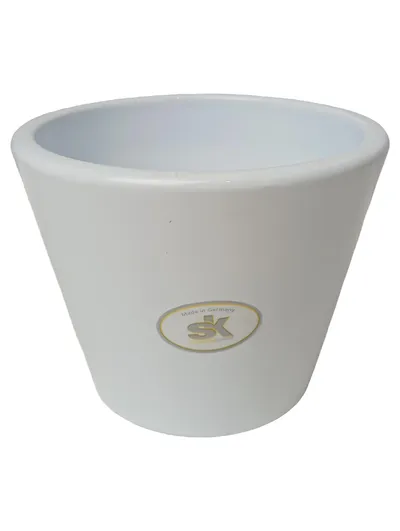 SöNDGEN KERAMIK Übertopf Weiß Modern Minimalistisch Skandinavisch Ø14cm H11.5cm