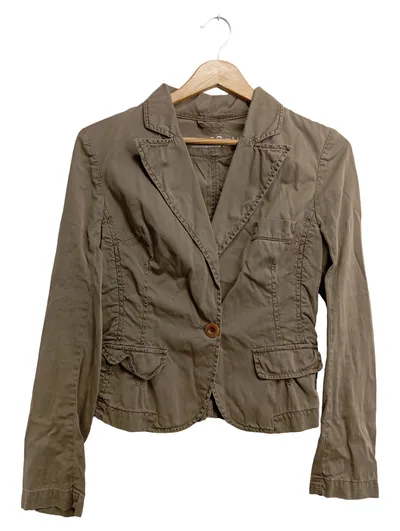 CLOSED Sweatjacke Damen Braun Vintage Klassisch Baumwolle Gr. 34 XS