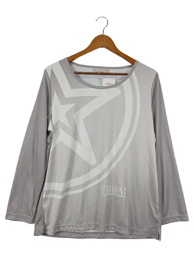 THOM BY THOMAS RATH Damen Sweatshirt Grau Gr. 42/L Casual Logo-Print