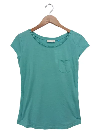 BURLINGTON Damen T-Shirt Gr. 36/S Blau Casual Baumwolle Polyester
