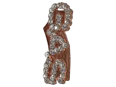 GAS Anstecknadel Damen Bronze Vintage Elegant Luxuriös Strasssteine Brosche