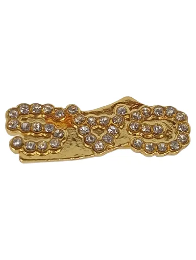 Markenlos Anstecknadel Damen Gold Elegant Luxuriös Strasssteine Brosche