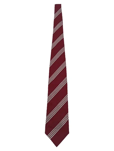 EDSOR KRONEN Herren Krawatte Rot Gestreift Seide Klassisch Business 146cm