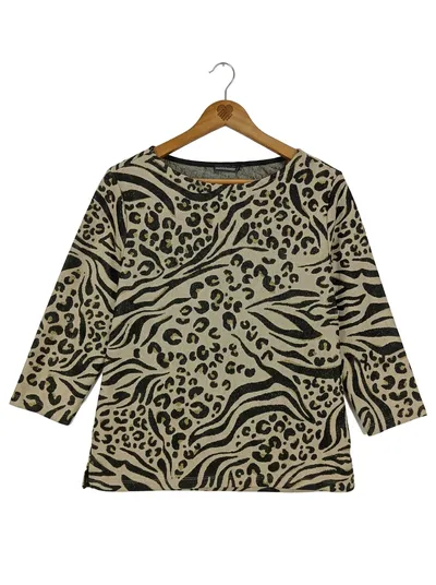 MUNICH FREEDOM Pullover Damen 36/S Mehrfarbig Tierdruck Glitzer Casual