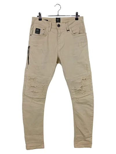 ELIAS RUMELIS Herren Jeans Tapered Fit Beige W29/46/S Casual