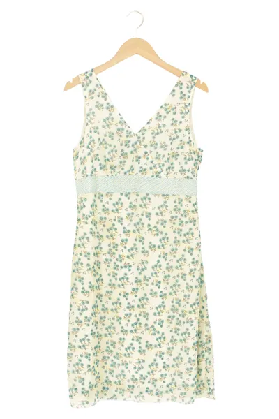 CECILIA CLASSICS Sommerkleid Damen Gr. 40/L Weiß Blumenmuster Bohemian Midikleid