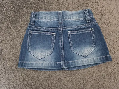 Interdit de me gronder Jeansrock Kinder Gr. 92 Blau Stickerei