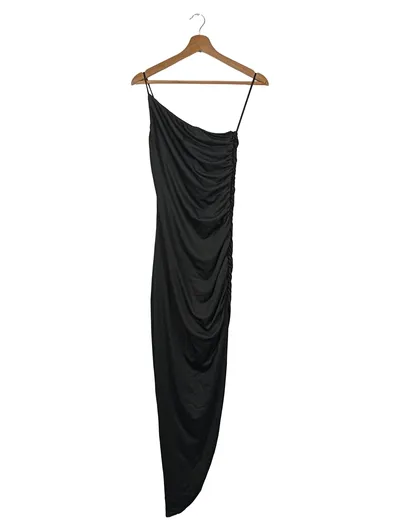 HELLO MOLLY Abendkleid Damen Gr. 36/S Schwarz Elegant One-Shoulder Maxikleid