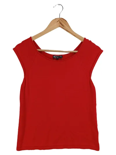 CECILIA CLASSICS Damen T-Shirt Gr. 40/M Rot Basic Casual Viskose