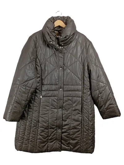 Clarina Damen Steppmantel Gr. 48 4XL Braun Casual Outdoor