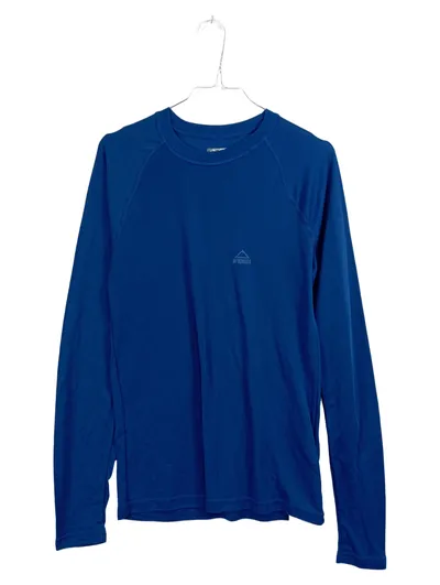 McKINLEY Funktionsshirt Langarm Herren Gr. L Blau Sportshirt Polyester